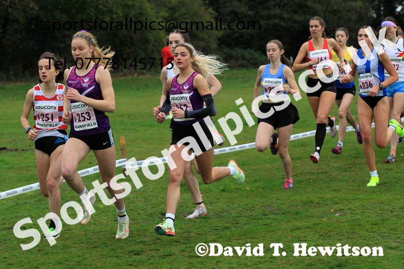 Junior Women, 2022 National Cross Country Relays, Berry Hill Park, Mansfield.  Photo: David T. Hewitson/Sports for All Pics